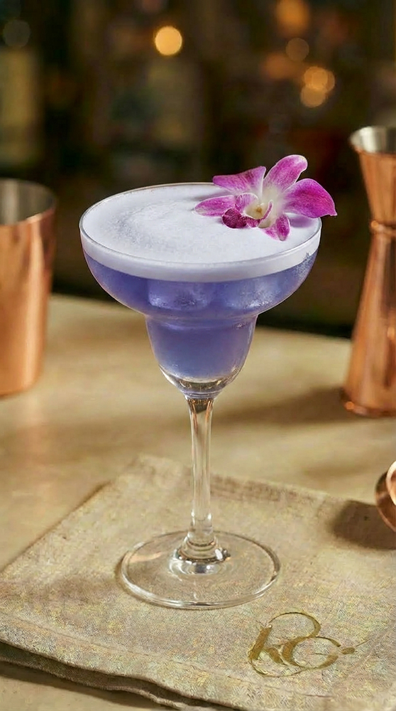 Butterfly Pea Margarita cocktail