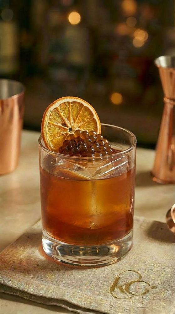Pandan Old Fashioned cocktail