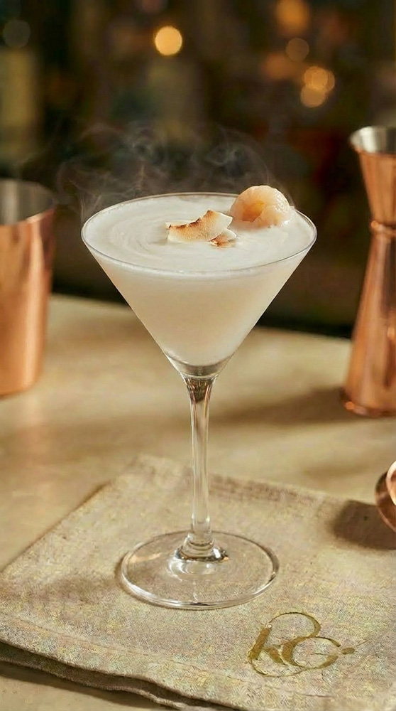 Smoky Coconut Lychee Martini